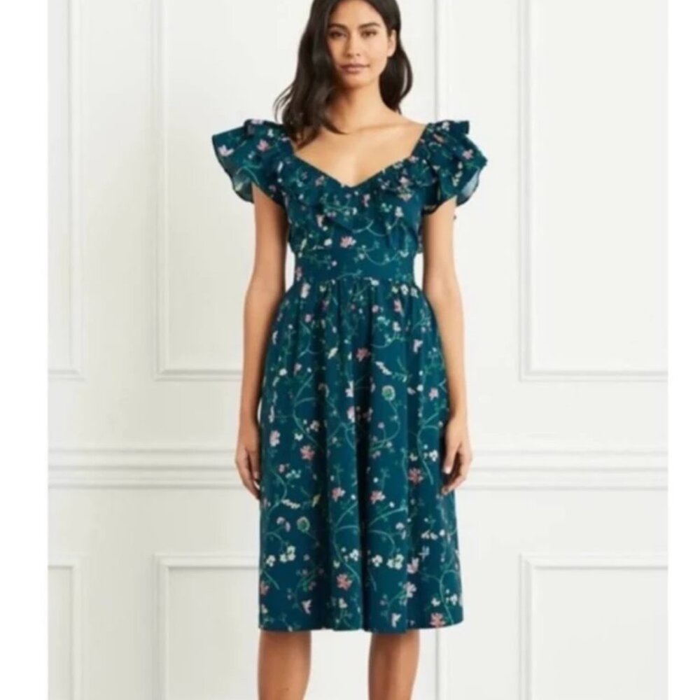 Hill House Ava Dress in Moody Floral Size M